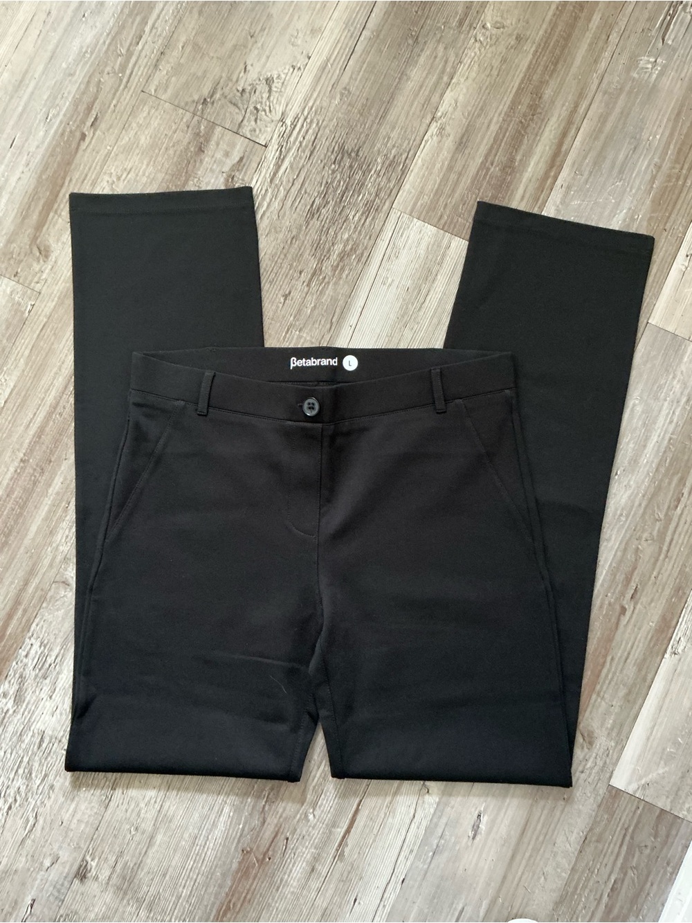 NWOT Betabrand Black Ponte Straight-Leg Pants